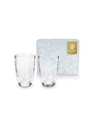 PIP STUDIO | Longdrink Glas 2er Set 400ml Flower White | 